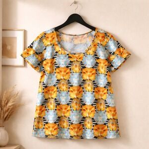 LuLaRoe M Disney Toy Story Woody Buzz Lightyear Classic T-Shirt Yellow Blue NWT